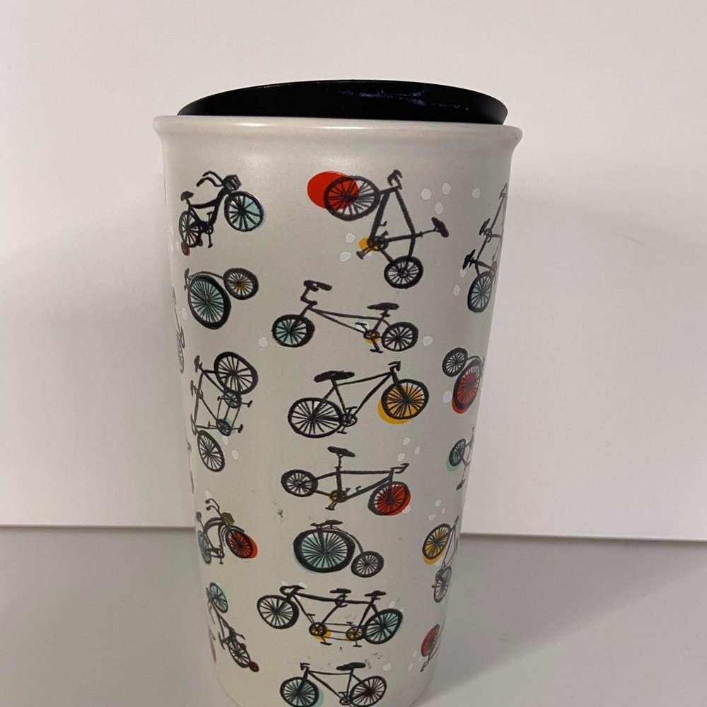 Starbucks Bicycle Portland Oregon Bike Mermaid Logo Ceramic Tumbler Mug Cup 12oz - Picture 4 of 4